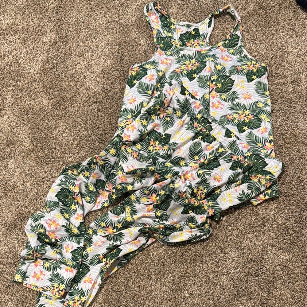 Tommy Bahama Green and Yellow Pajama Set with Relaxed Fit